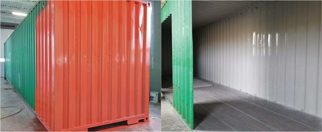 shipping container modification - painting