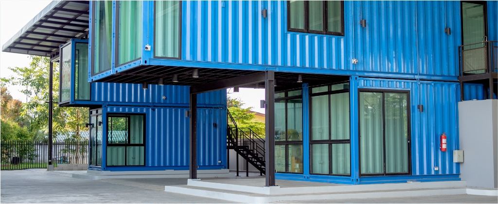 shipping container modification - steel fabrication business offices