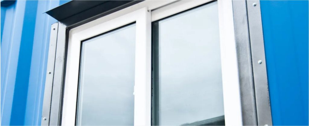 shipping containers modifiations including secure window